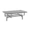 Armen Living Illusion Gray Wood Coffee Table with Brushed Stainless Steel Base LCILCOBSGR - alternate 1